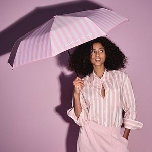NWT VS Pink Stripe Umbrella